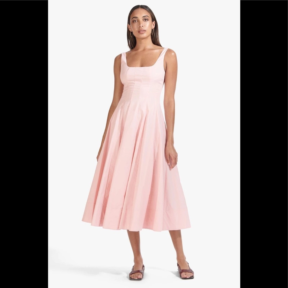 Staud Wells Dress in Strawberry Cream 🌸 NWT 14